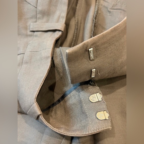 Trina Turk Linen Blend Dress Pants | Taupe | Size 2 - Picture 4 of 5